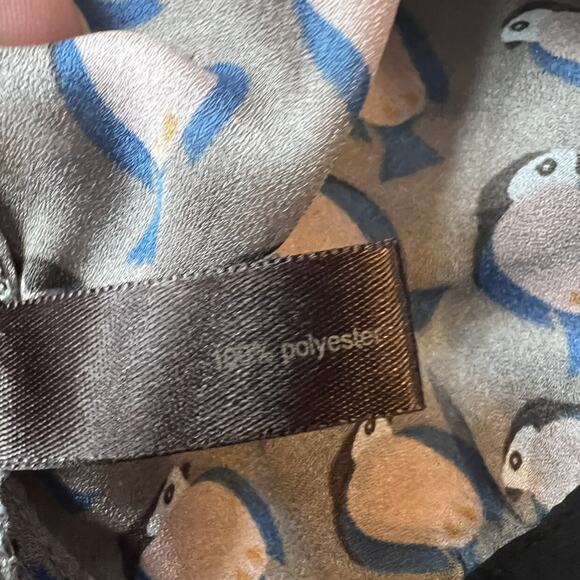 Women's Limited Bird Print Silk Like Blouse - Picture 7 of 10